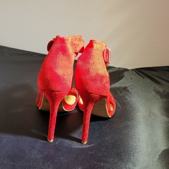 BRAND NEW SH ZOANNA-TWICE FUN SUEDE HIGH HEEL STILETTOS SANDAL WITH ANKLE STRAP - Picture 10 of 15